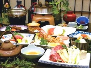 宴会天国戸倉上山田温泉ピンクコンパニオンパック料理